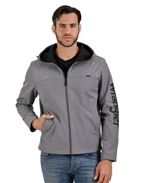 WRANGLER Chamarra gris Outdoor para Caballero con Capucha.